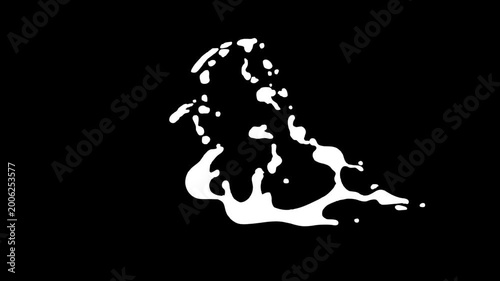 Hand drawn 2d cartoon flash fx, sparkle smoke blast explosion, liquid water drop animation, alpha channel transparent in 4k quality, comic style fx for movies, games