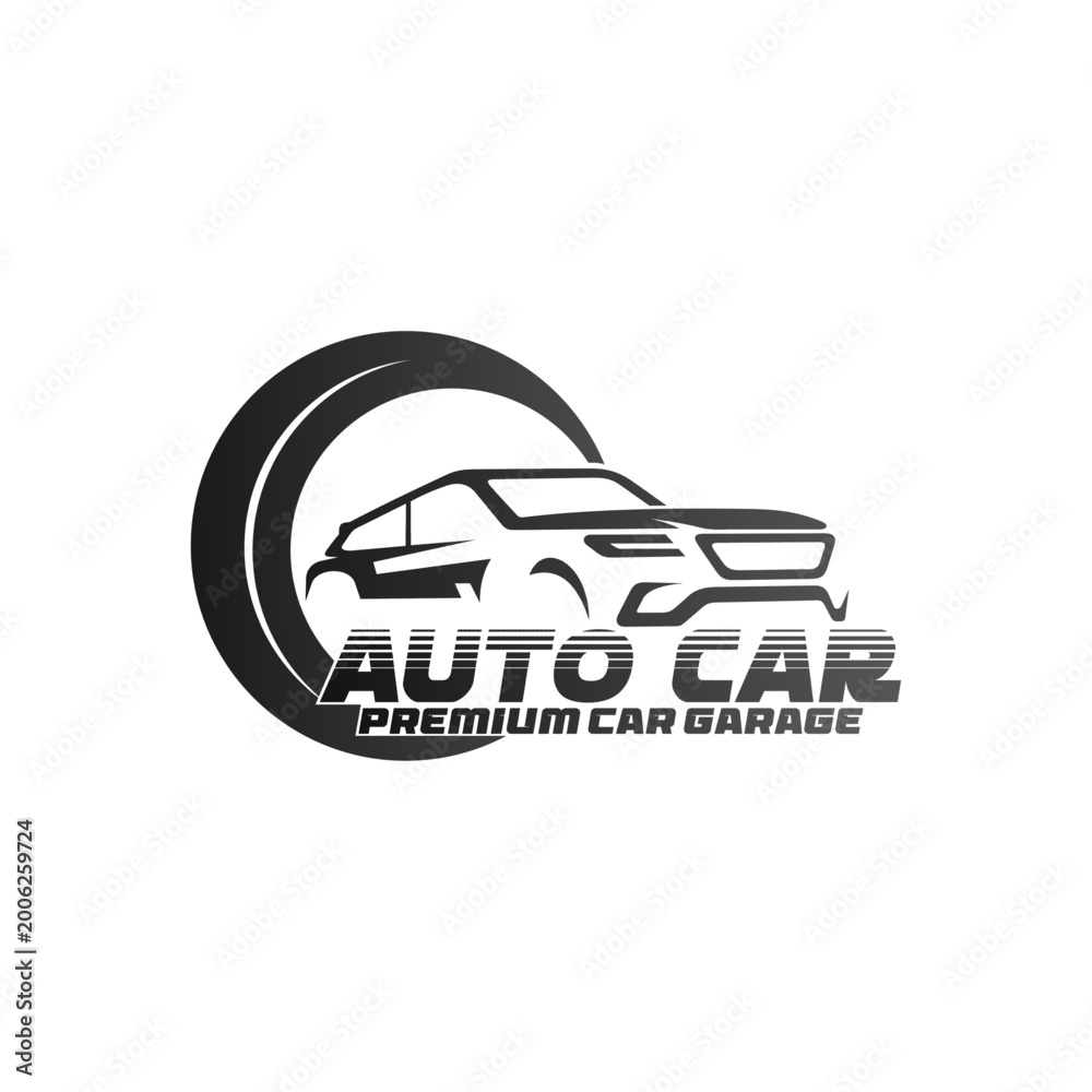 Obraz premium Auto Car Repair Shop Logo Vector Icon