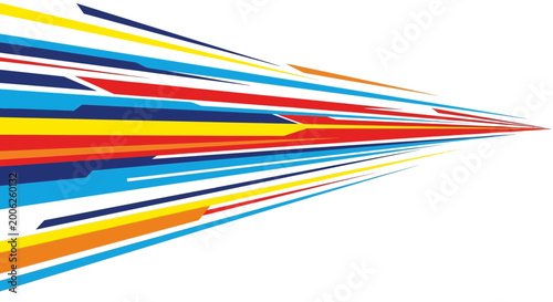 Tableau sur toile Abstract colorful lines speed background
