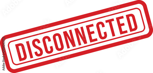 Fotografía Disconnected stamp a symbol of interruption and lack of connection