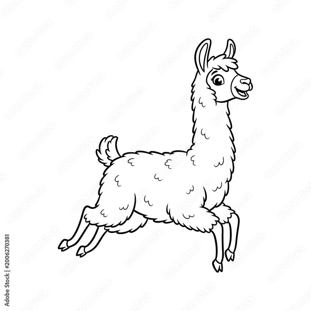 Fototapeta premium Cute Llama Illustration
