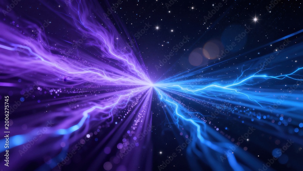 Fototapeta premium Cosmic energy beams in space