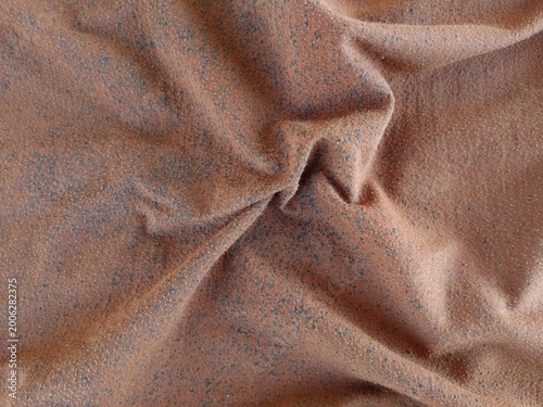 Foto Close-up of black mold spots and mildew growth on brown fabric texture