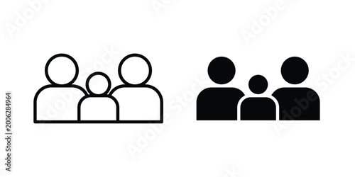 Family icon element for design. Vector symbols