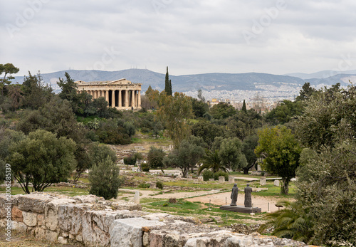 Cuadro en lienzo Tempio di Efesto e agorà, Atene