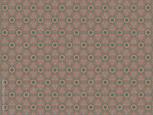Obraz na płótnie Geometric pattern repeats in warm, earthy tones