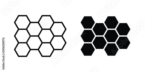 Obraz na plátně Honeycomb icon element for design. Vector symbols