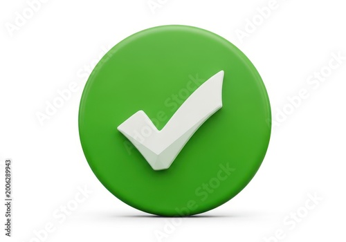 White checkmark in green circle button