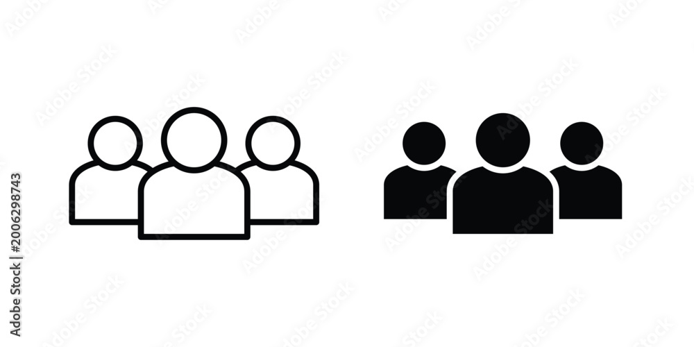 Fototapeta premium people icon element for design. Vector symbols