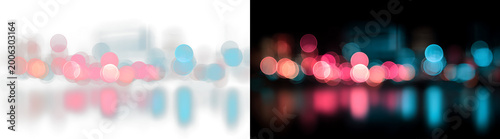 Foto Vibrant bokeh light blur in colorful night background