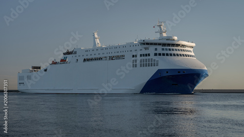 PASSENGER/TRUCK FERRY - The ship is heading to the seaport
