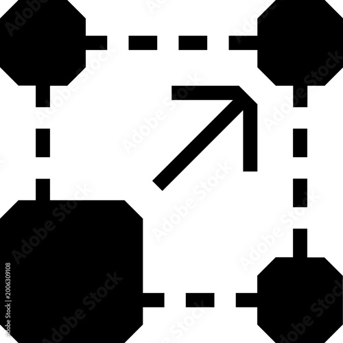 Bild auf Leinwand Maximize Object Icon