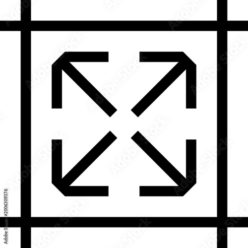 Принти на полотні Maximize Design Outline Icon
