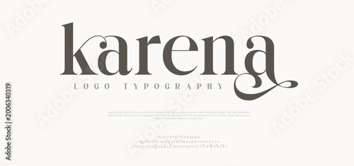 Karena, Classic lettering minimal fashion designs. Typography modern serif fonts