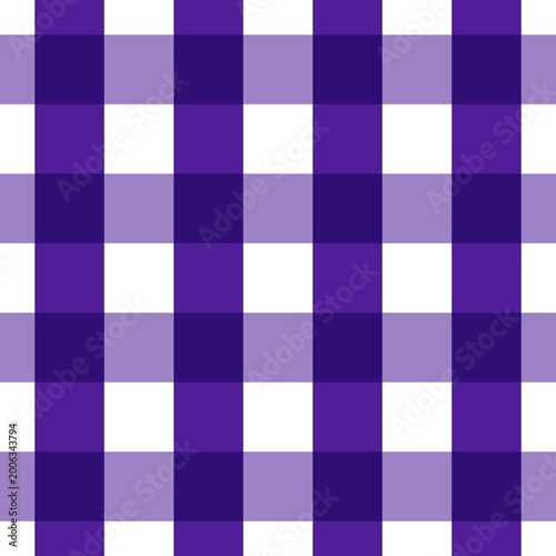Purple Gingham Seamless Pattern, Checkered Fabric Texture Background