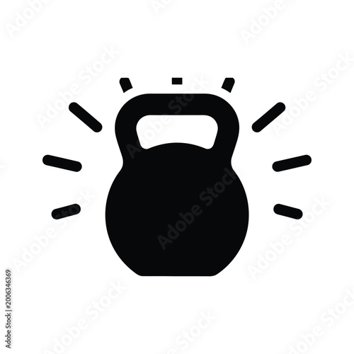Foto Kettlebell Strength Icon Fitness Concept