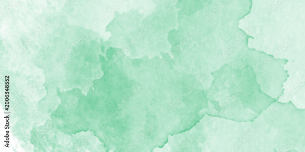 Fototapeta premium abstract green watercolor background for design, artistic backdrop for creative projects, perfect for cheerful spring themes, vector illustration with soft edges and white space flat design.