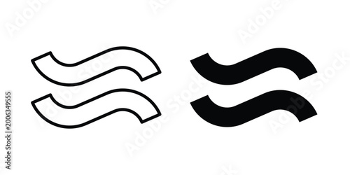 Fotografía Approximately equal icon design