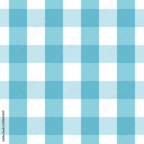Light Blue Gingham Seamless Pattern, Checkered Plaid Fabric Background