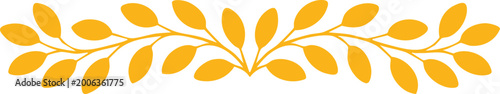 Minimalist Floral Border Set with Elegant Leaf Branch Silhouettes