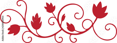 Minimalist Floral Border Set with Elegant Leaf Branch Silhouettes