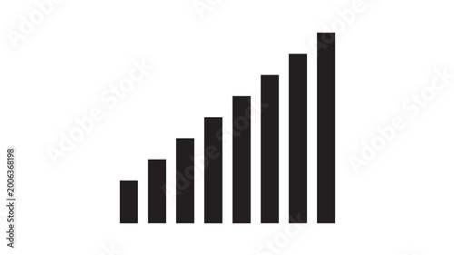Signal strength indicator shows a series of vertical bars increasing in height on a clean background. Free Download Signal strength indicator shows a series of vertical bars increasing in height on a clean background. - GFXLoad