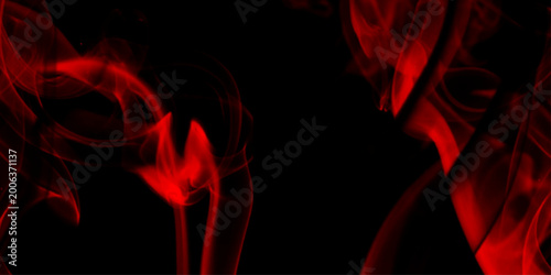Photos abstract chaotic mixing smoke creates abstract patterns on a black background, red smoke on black background, red black sparks and flames background, fire texture on black fiery wallpaper