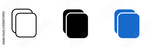 Photos Copy and duplicate document icons for user interface design