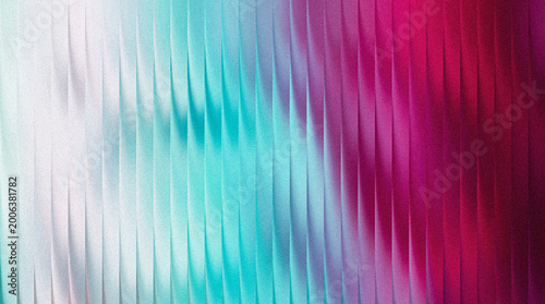 Fotografia Abstract background with vertical wavy lines in gradient colors of cyan and mage