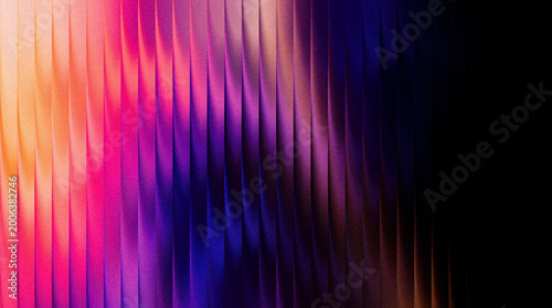 Quadro em tela Abstract background with vertical wavy lines in vibrant gradient colors of orang
