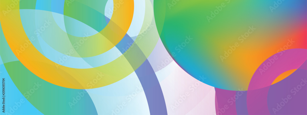Fototapeta premium Futuristic Colorful Geometric Banner Set featuring Dynamic Shapes and Minimalist Design for Tech Business Website Header and Social Media Backdrop.