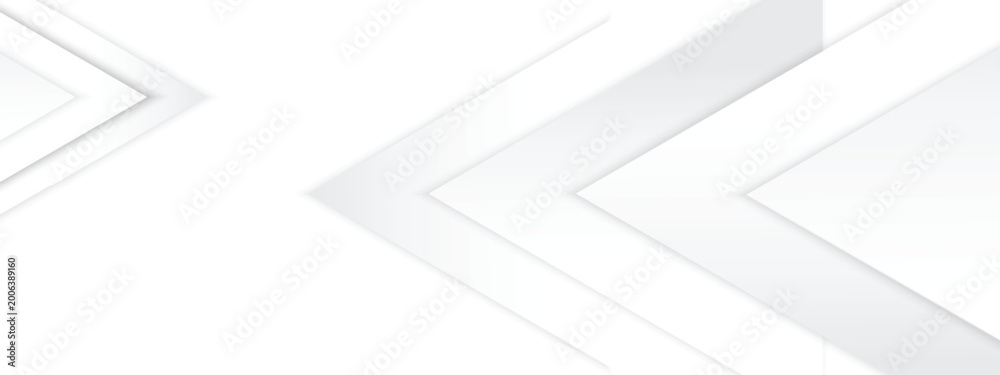 Fototapeta premium Modern White Minimalist Header with Clean Geometric Shapes and Subtle Gray Shadow for Corporate Business Presentation Background.