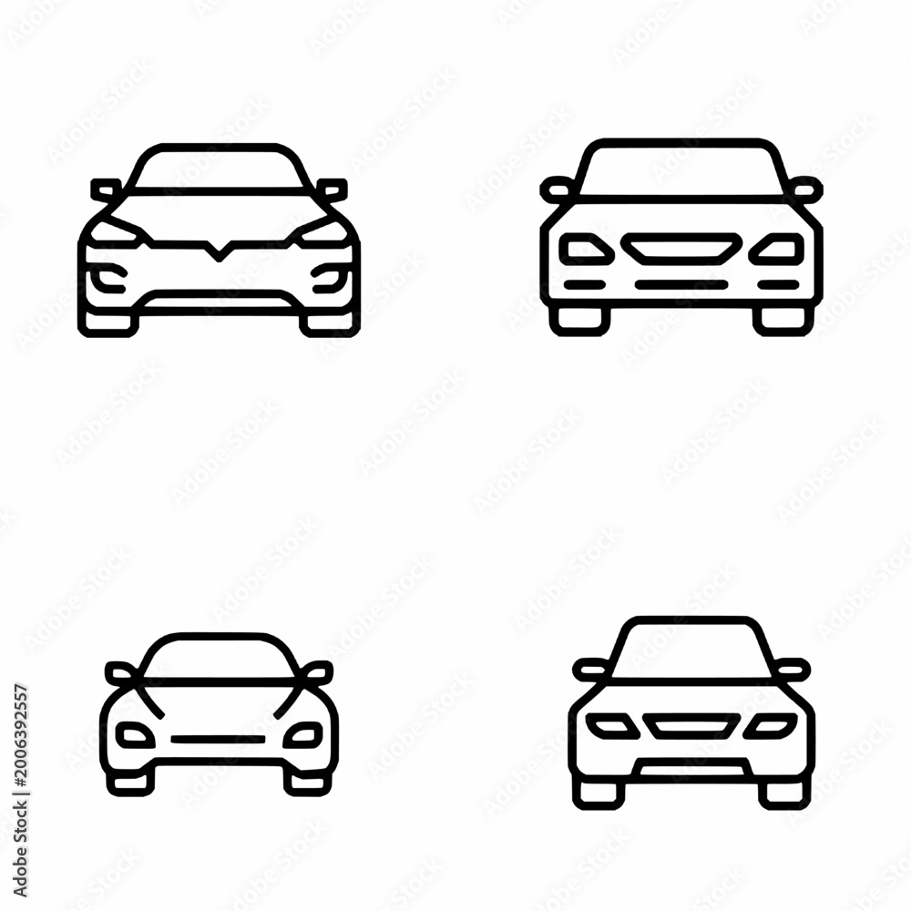 Obraz premium vector set of cars