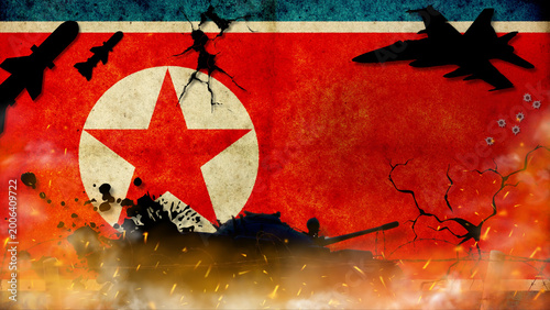 Fotografía War and armed conflict threaten peace in North Korea