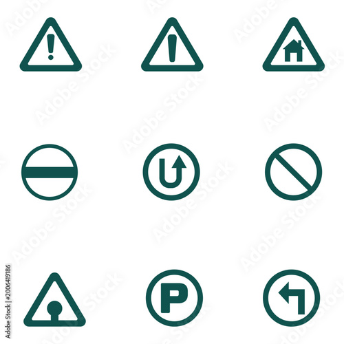 Free Download Collection of black and white safety warning signs - GFXLoad