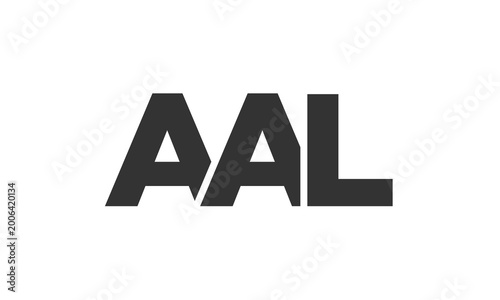 Free Download AAL logo design template with strong and modern bold text. Initial based vector logotype featuring simple and minimal typography. Trendy company identity. - GFXLoad