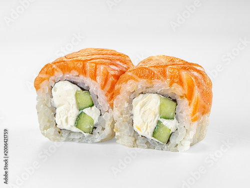 Foto Philadelphia roll with salmon and cucumber