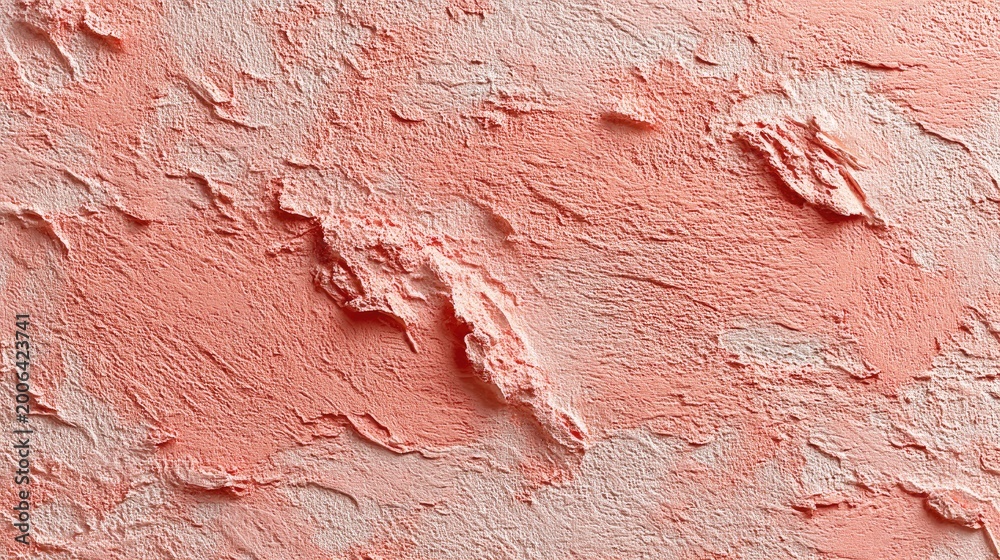 Naklejka premium Pastel peach plaster texture, soft orange wall, stucco surface, warm aesthetic background, cute and minimal 