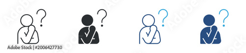 Fotografija Thinking person icon set