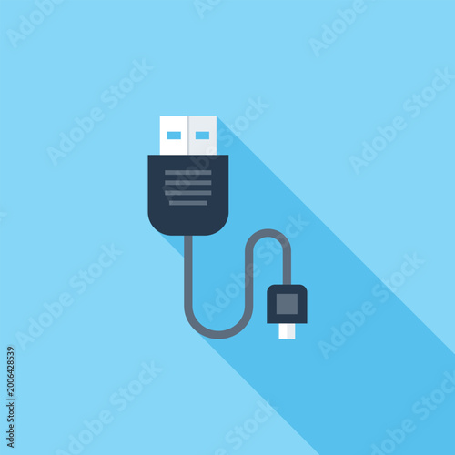 plug-in flat web icon concept