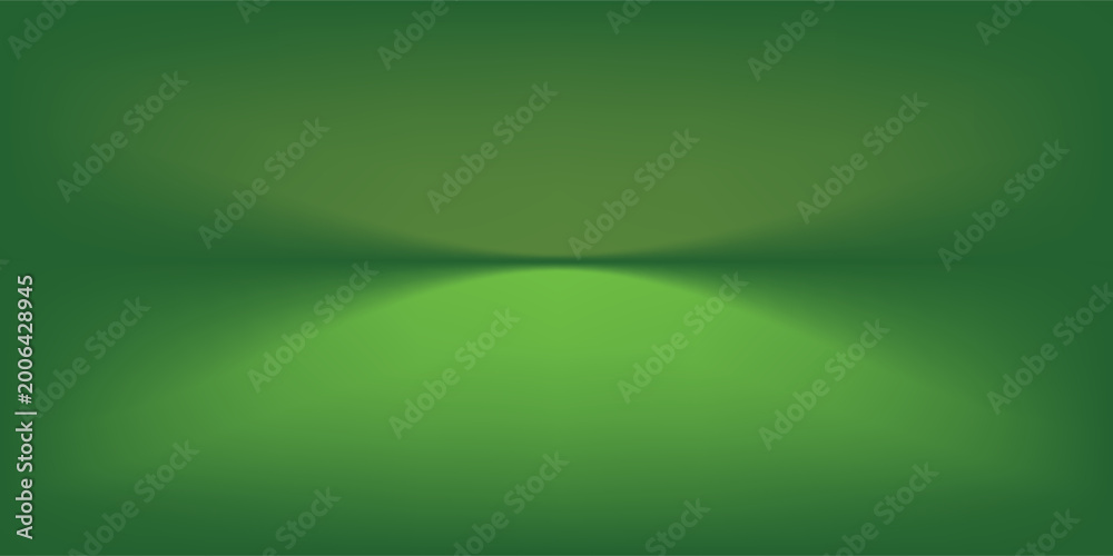 Fototapeta premium Abstract gradient podium background. Empty green 3D studio background. Clean scene for product presentation mockup template. eps 10
