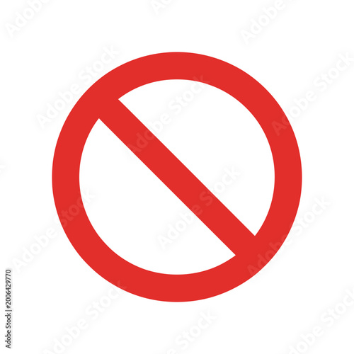 Free Download Red circle with line through it prohibition symbol - GFXLoad