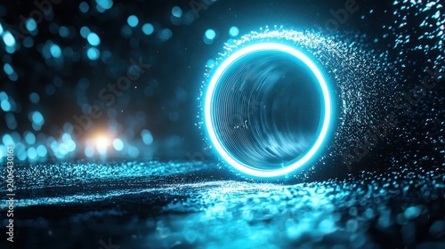 Hyperloop train Hyperloop train capsule speeding through a vacuum tube tunnel, showcasing its futuristic transportation concept