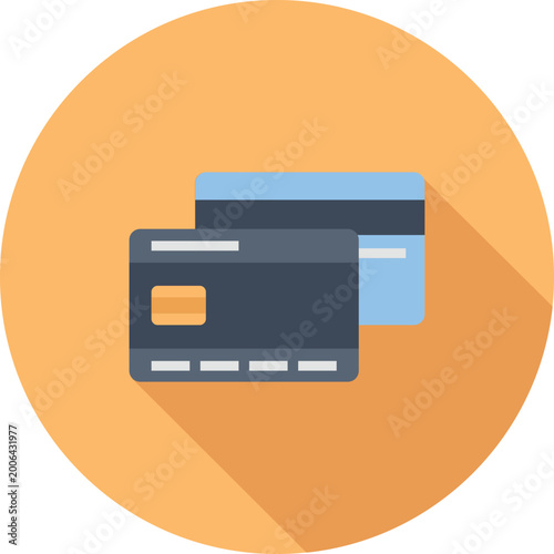 card payment flat web icon concept
