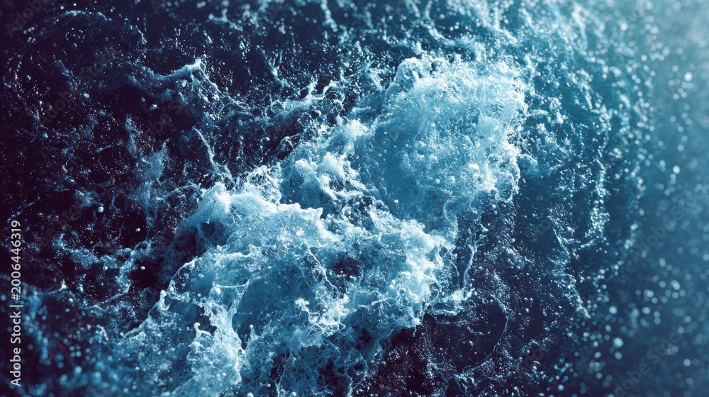 Obraz premium Dynamic view of water splashing and creating a beautiful pattern.