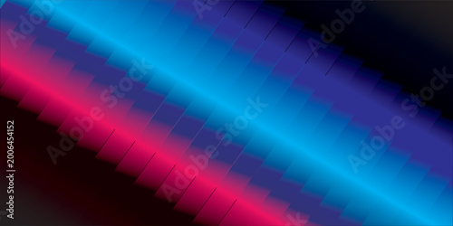 Futuristic neon gradient pattern with diagonal glowing lines blending smooth and radiant colors. Minimalistic abstract dark background perfect for creative digital tech designs. Vector illustration