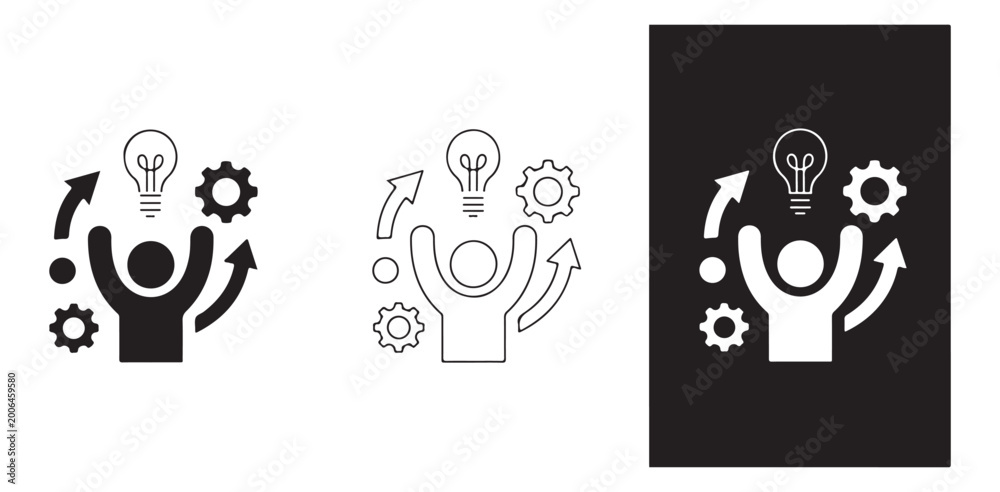 Fototapeta premium Effective workflow management icon for business efficiency.