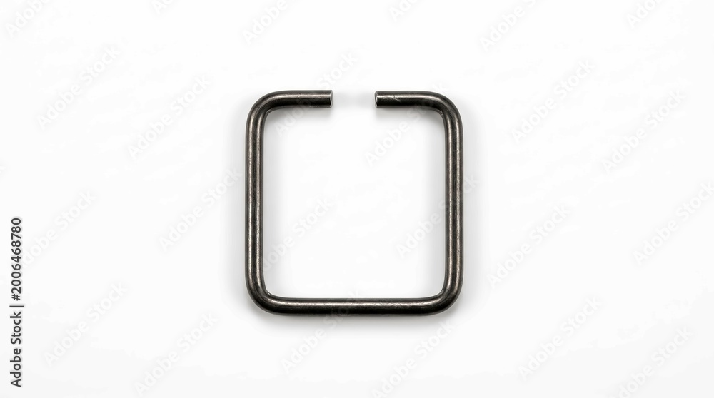 Obraz premium minimalist empty silver picture frame on white background isolated