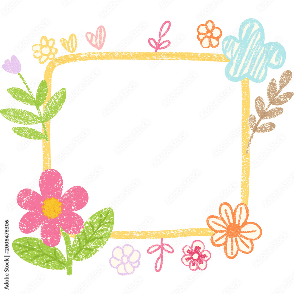 Obraz premium Colorful Floral Frame for Celebrations and Events