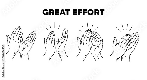 Fotografía Hands showing appreciation and applause.